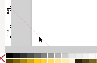 Vedetään toiseen suuntaan diagonaali apuviiva esiin