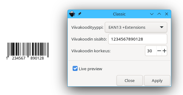 Tavallinen viivakoodi