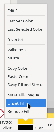 Valitaan täyttöväriksi "asettamaton".
